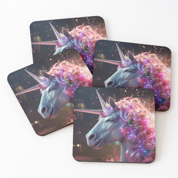 Item preview, Unicorn in silver and pink designed and sold by inspireyoureyes.
