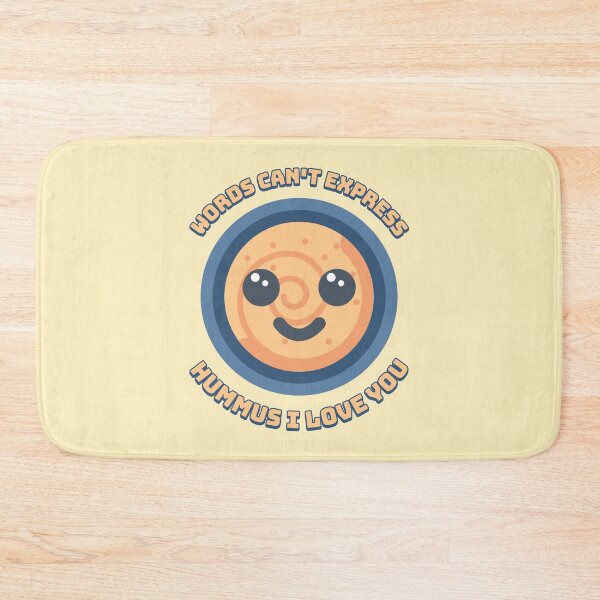 Item preview, Words can't Express Hummus I love you! Cute Hummus Cartoon designed and sold by PMCreative.