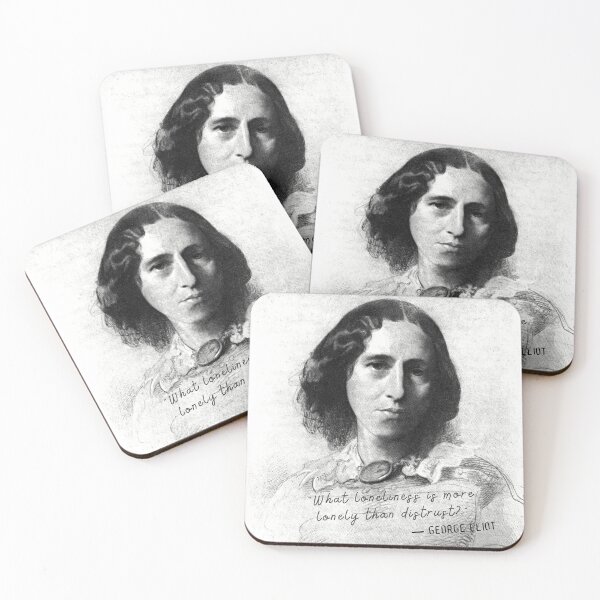 Item preview, George Eliot portrait and quote:  What loneliness is more lonely than distrust? designed and sold by artbleed.