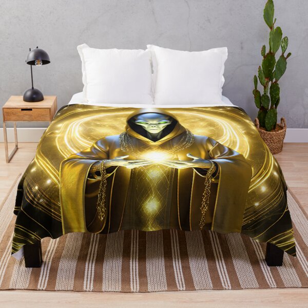 Item preview, Golden Alien Priest Channeling Energy designed and sold by IceCreamSmile.
