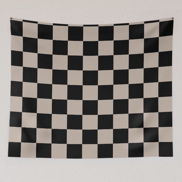 Item preview, Minimalist Checkered Pattern (tan/black) designed and sold by Design Minds Boutique.