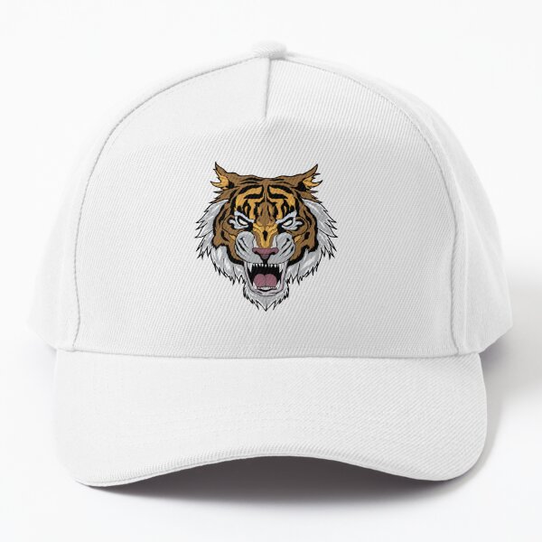 Detroit Tigers Vintage 80s Cartoon Tiger Trucker Hat Navy