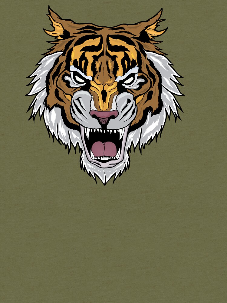 T-shirt Design - Tiger Head Illustration