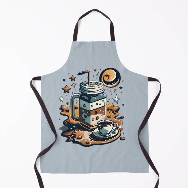 Item preview, Celestial Cold Brew: Retro Minimalism Meets Cosmic Flavor designed and sold by StickerStudio27.