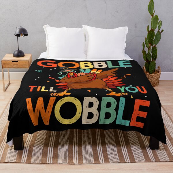 Item preview, Gobble Till You Wobble Vintage Thanksgiving Turkey designed and sold by Robertsonartist.