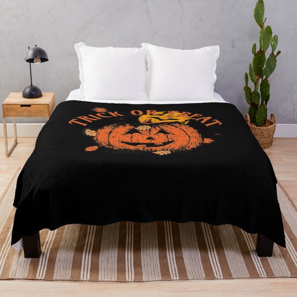Item preview, Halloween Trick or Treat Pumpkin with Bats and Leaves designed and sold by Robertsonartist.