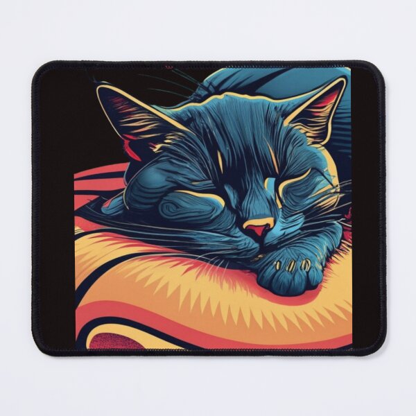 Item preview, Black Cat Sleeping On Rug designed and sold by netfires.