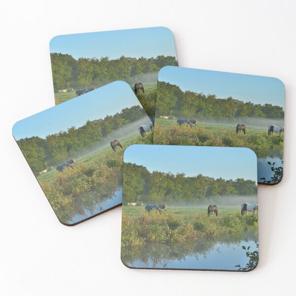 Item preview, Horses in the morning mist designed and sold by Vanja Rosenthal.