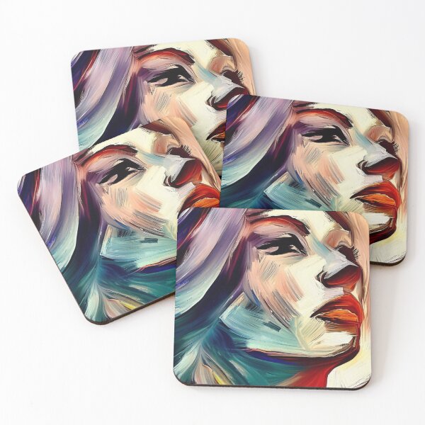 Item preview, Chromatic Elegance: Brush Stroke Portrait of a Woman designed and sold by ReplyGirl.