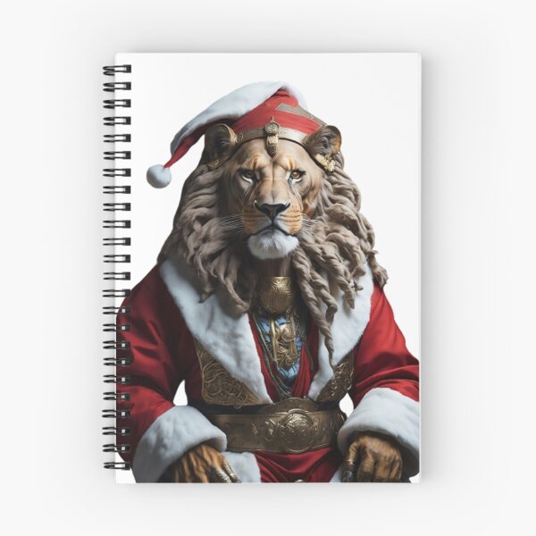 Item preview, merry Christmas The lion is Santa Claus designed and sold by elmarany123.