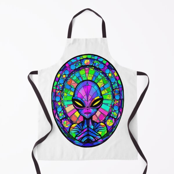 Item preview, Trippy Alien Stained Glass Art - Psychedelic Sun Catcher designed and sold by octoboobs.