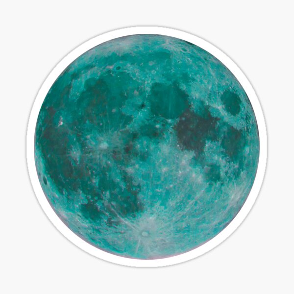 Item preview, Turquois blue full moon designed and sold by KRFNatureGifts.