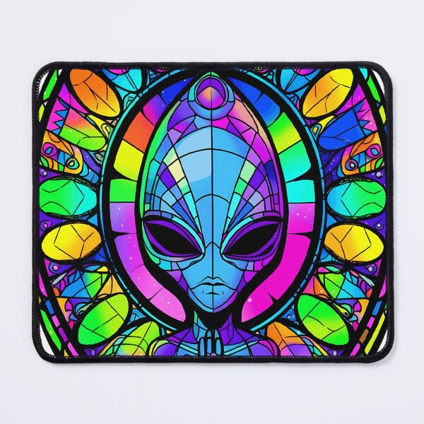 Item preview, Copy of Trippy Alien Stained Glass Art 2- Psychedelic Sun Catcher designed and sold by octoboobs.
