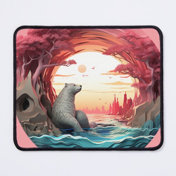 Item preview, Vaporwave Polarbear designed and sold by ArcticxShop.