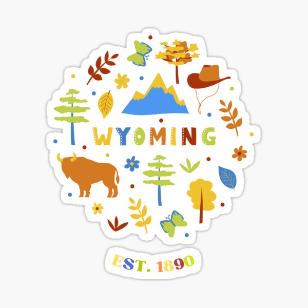 Wyoming the Beautiful Land Sticker