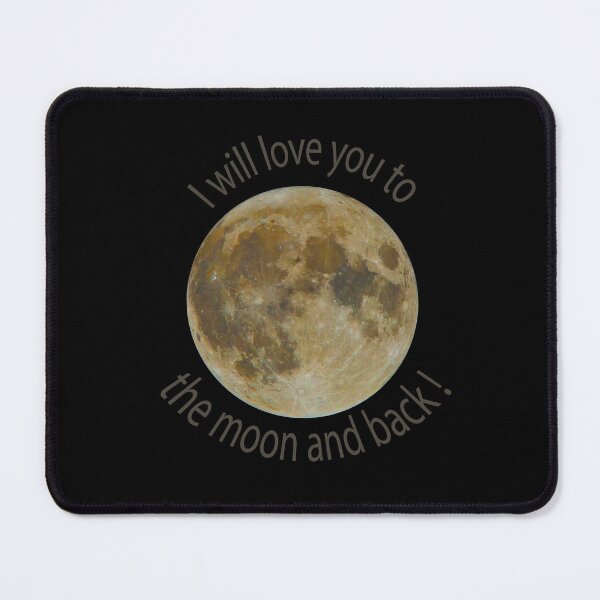 Item preview, "To the moon and back" quote with full moon designed and sold by KRFNatureGifts.