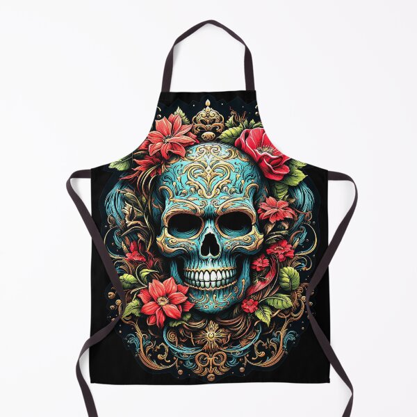 Item preview, Decorative colorful flower skull - NUGRAFIKA designed and sold by NUGRAFIKA.