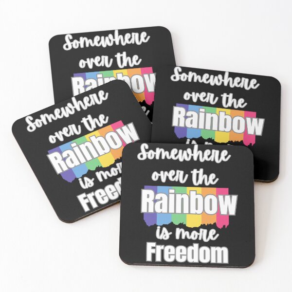 Item preview, Somewhere over the rainbow is more freedom White on black designed and sold by Fr0mtheMachine.