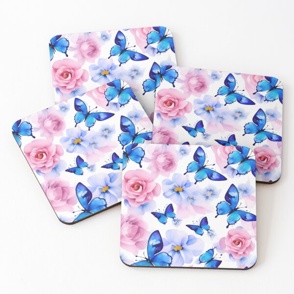 Item preview, The flowers are colorful and beautiful. Butterfly watercolor seamless pattern. designed and sold by Nada2446.