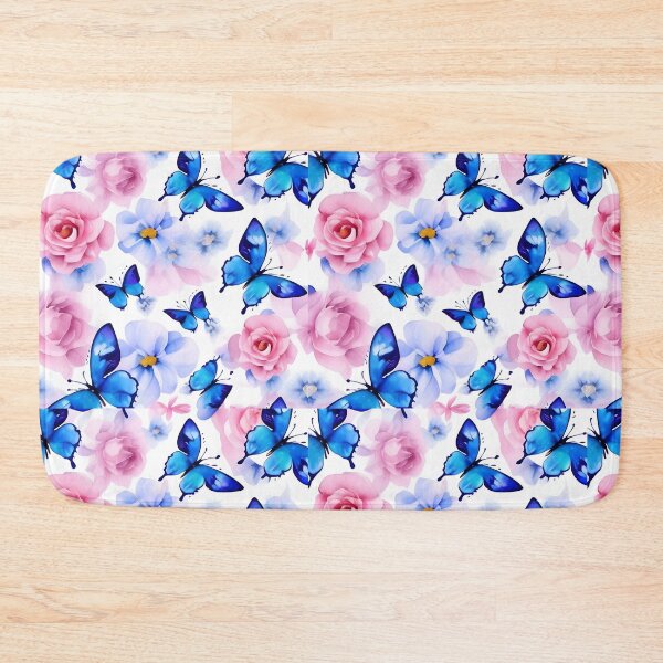 Item preview, The flowers are colorful and beautiful. Butterfly watercolor seamless pattern. designed and sold by Nada2446.