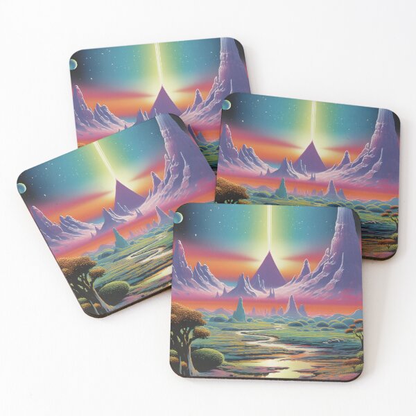 Item preview, Fantastic Extraterrestrial Alien Landscape and Starry Space Sky designed and sold by Je-we.