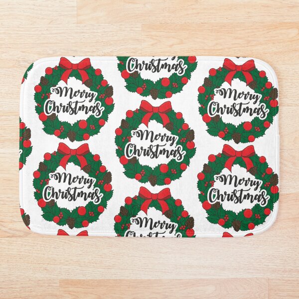 Item preview, tarjeta de feliz navidad con marco de flores, vector, ilustración designed and sold by APHIDAT-TA.