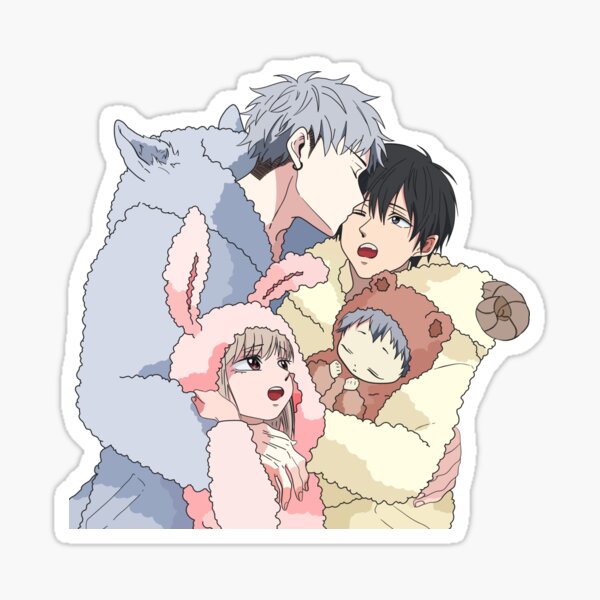 Vista previa del artículo con la obra «Kirai De Isasete (Yaoi) (BLMANGA) de Hijiki, Manga, La familia en un lindo pijama de animales.», diseñado y vendido por Rist-Taker.