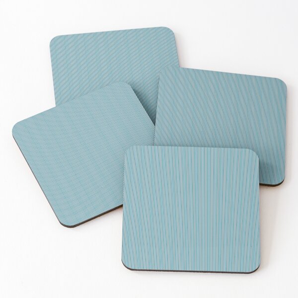 Item preview, Pinstripe in teal and duck egg blue designed and sold by LisaLeQuelenec.