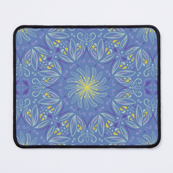 Item preview, Blue floral mandala pattern designed and sold by Chigurena.