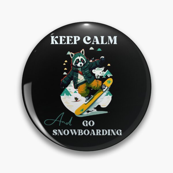 Item preview, Racoon Snowboarding Keep Calm designed and sold by OnPointWear.
