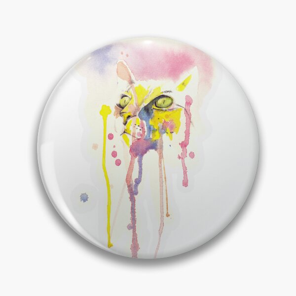 Item preview, Watercolour drip paint Cat cutout designed and sold by xMagicalDots.