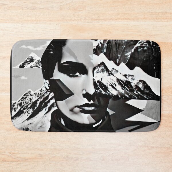 Artikelvorschau, Black & White Bauhaus Portrait in Front of the Alps entworfen und verkauft von ArtificialGenes.