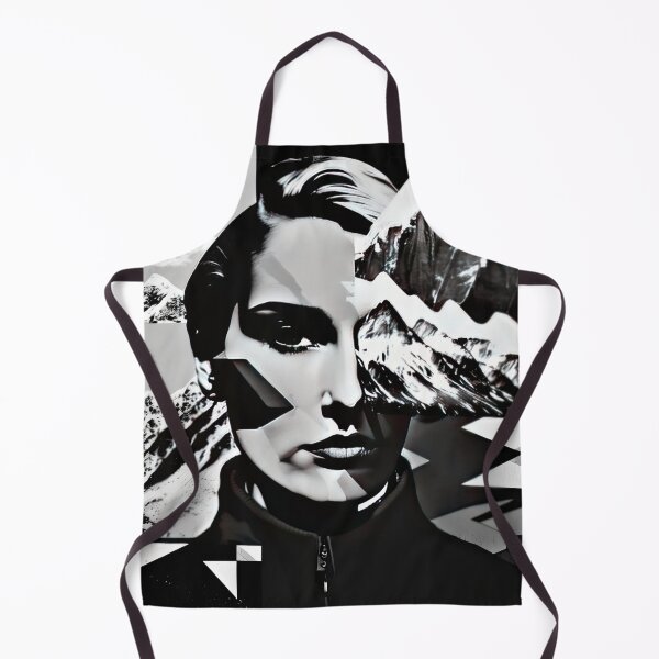 Artikelvorschau, Black & White Bauhaus Portrait in Front of the Alps entworfen und verkauft von ArtificialGenes.