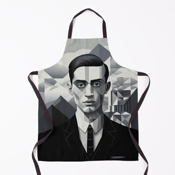 Item preview, Black & White Bauhaus Portrait in Front of the Alps designed and sold by ArtificialGenes.