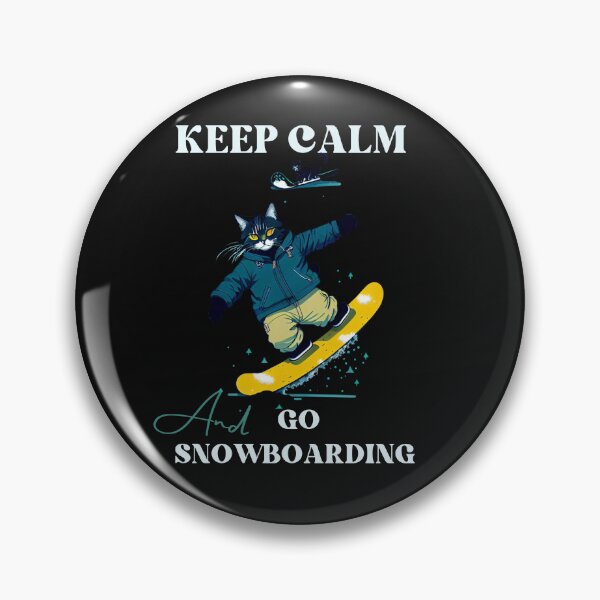 Item preview, Cat Snowboarding Keep Calm designed and sold by OnPointWear.