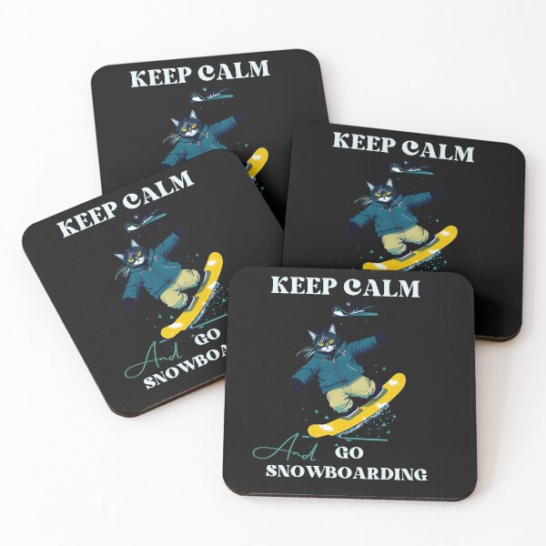 Item preview, Cat Snowboarding Keep Calm designed and sold by OnPointWear.