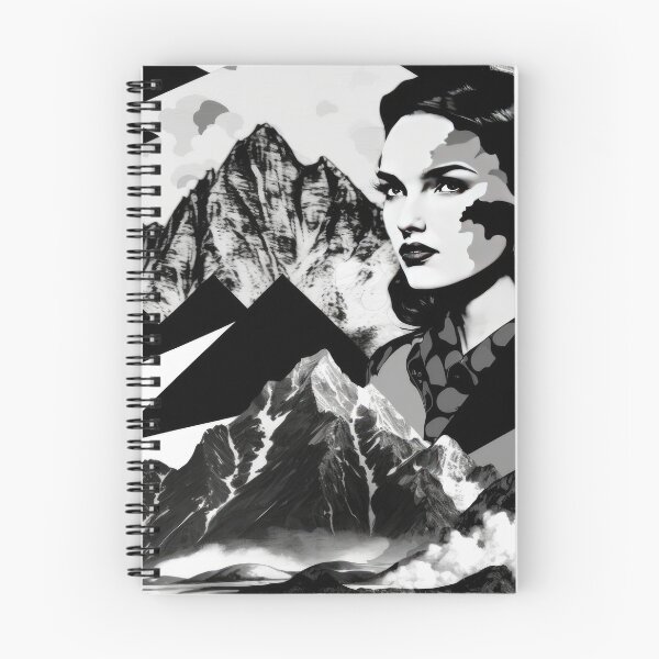 Item preview, Black & White Bauhaus Portrait in Front of the Alps designed and sold by ArtificialGenes.