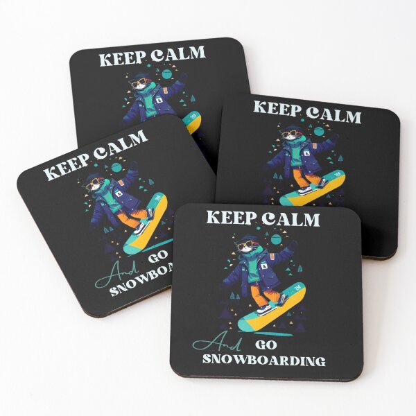 Item preview, Chill Cat Snowboarding Keep Calm designed and sold by OnPointWear.