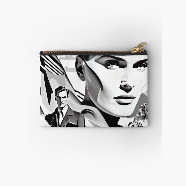 Item preview, Black & White Bauhaus Portrait in Front of the Alps designed and sold by ArtificialGenes.