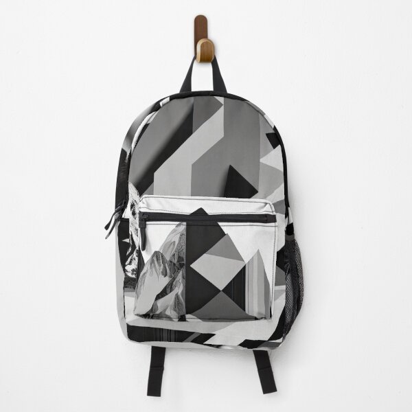 Item preview, Black & White Bauhaus Portrait in Front of the Alps designed and sold by ArtificialGenes.