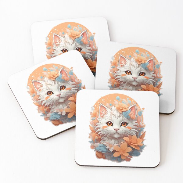 Item preview, Cute Cat with Flowers and Starry Fur designed and sold by iladyclothing.