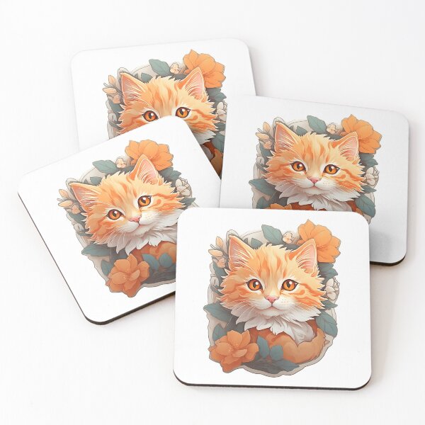 Item preview, Cute Cat with Flowers and Starry Fur designed and sold by iladyclothing.
