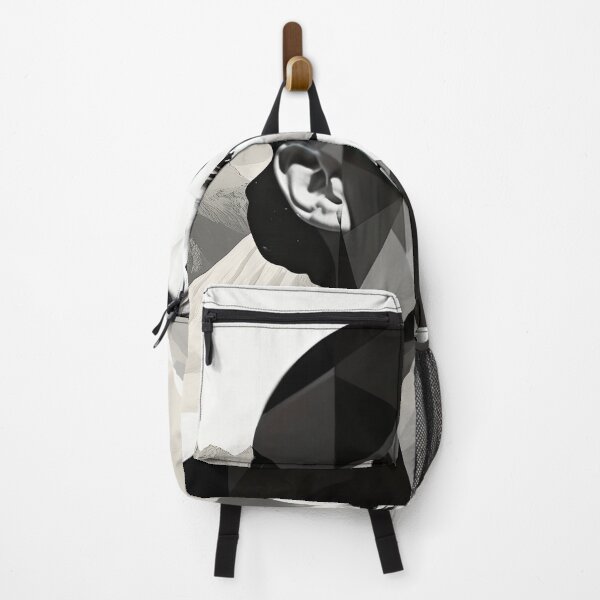 Item preview, Black & White Bauhaus Portrait in Front of the Alps designed and sold by ArtificialGenes.