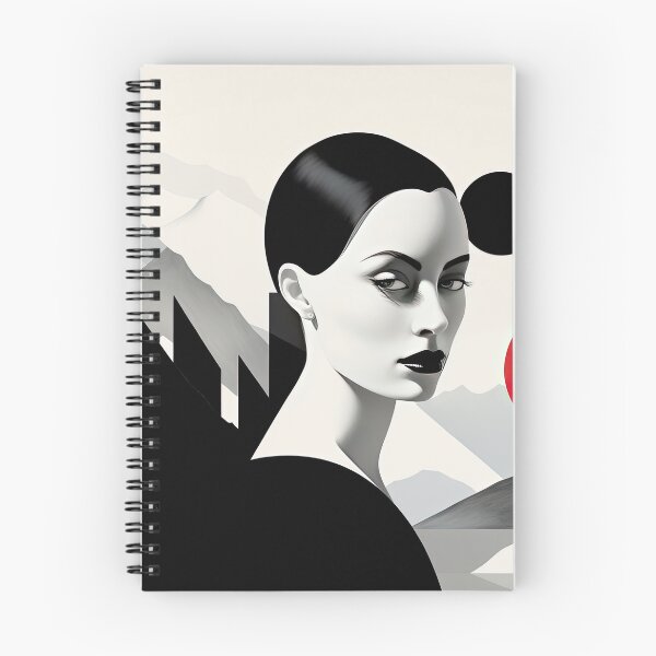Item preview, Black & White Bauhaus Portrait in Front of the Alps designed and sold by ArtificialGenes.