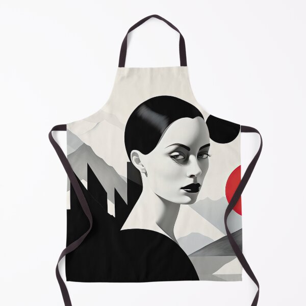 Item preview, Black & White Bauhaus Portrait in Front of the Alps designed and sold by ArtificialGenes.