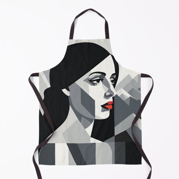 Item preview, Black & White Bauhaus Portrait in Front of the Alps designed and sold by ArtificialGenes.