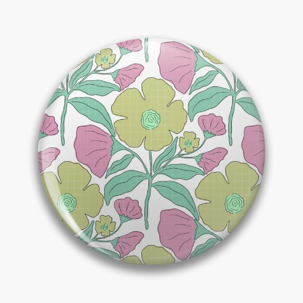 Item preview, Pink and green florals designed and sold by PrettywithColor.