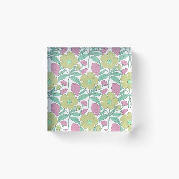 Item preview, Pink and green florals designed and sold by PrettywithColor.