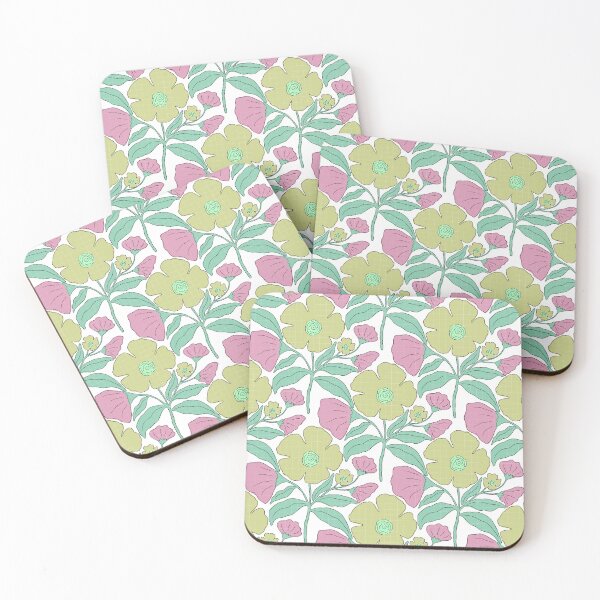 Item preview, Pink and green florals designed and sold by PrettywithColor.