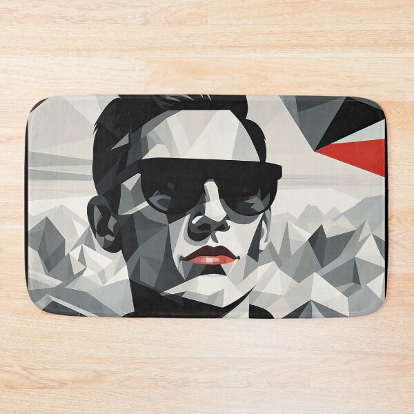 Artikelvorschau, Black & White Bauhaus Portrait in Front of the Alps entworfen und verkauft von ArtificialGenes.